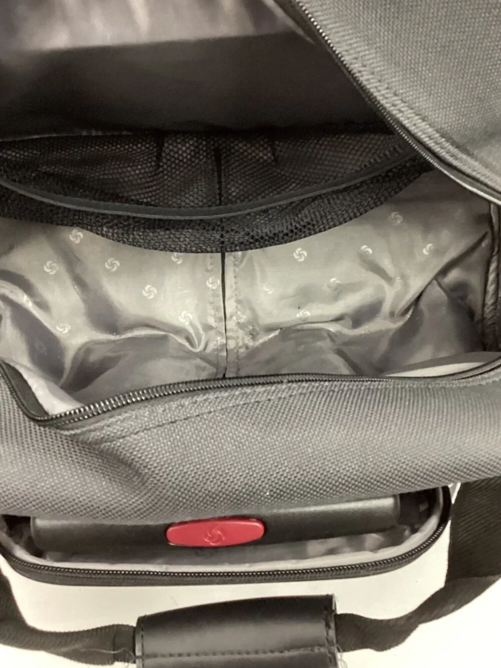 Samsonite Rolling Laptop Bag - Black/Red - Carry Handle + Pull-Along - EUC!